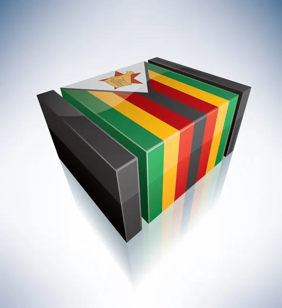 Bandiera 3D dello Zimbabwe — Foto Stock