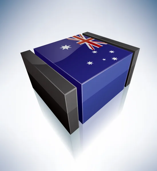 3D-flagga Australien — Stockfoto