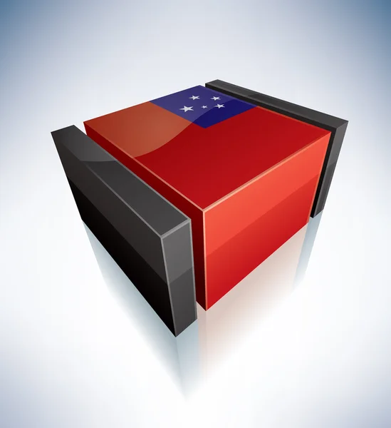 3D flag of Samoa — Stock Photo, Image