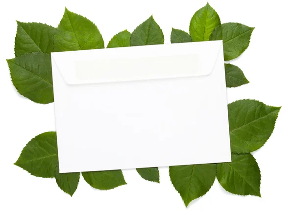 Eco lettera su bianco — Foto Stock