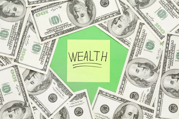 Wealth notation concept — Stock Photo, Image