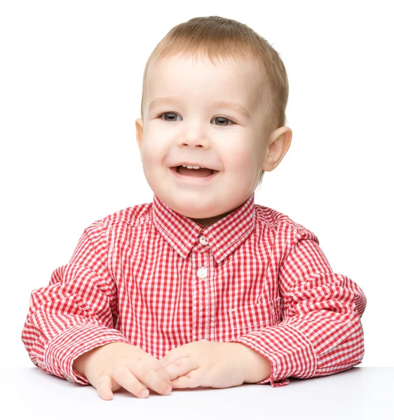 Tatlı, neşeli ve küçük bir çocuk portresi — Stok fotoğraf