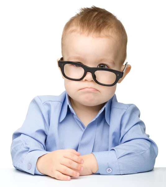 Cute little boy wearing glasses — Stock Photo, Image