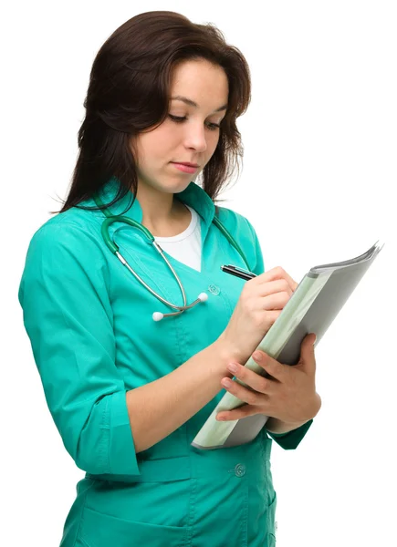 Portrait of a young woman doctor — Stock Photo, Image