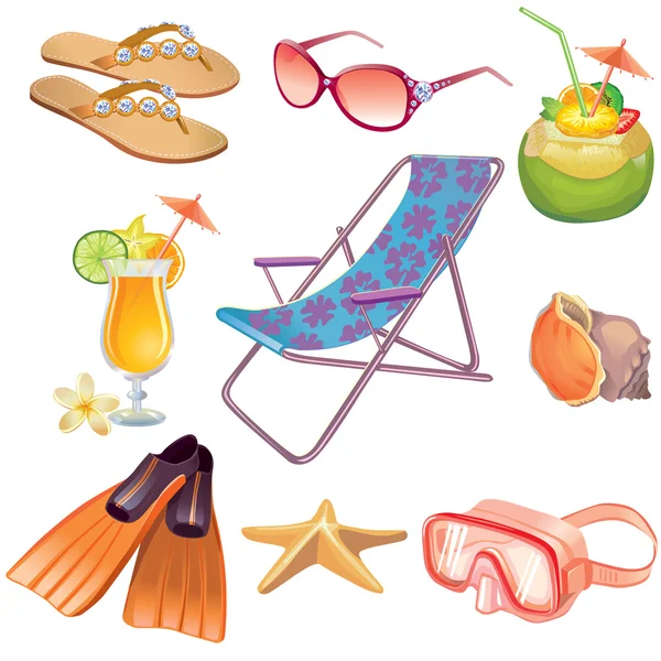 Conjunto de ícones de viagem de verão —  Vetores de Stock