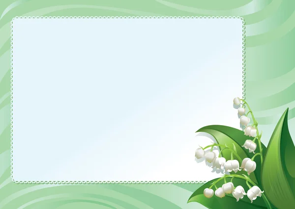 Frame with spring lilies — Stock Vector