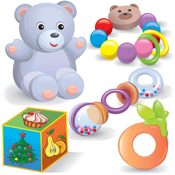 Ensemble de jouets pour bébé — Image vectorielle