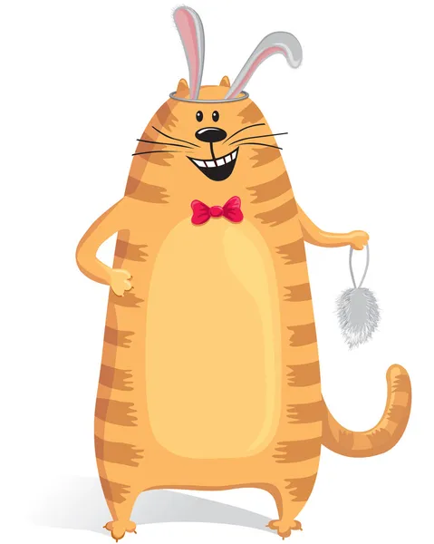 Cat wore rabbit ears — Stock Vector