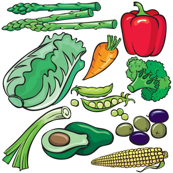 Conjunto de ícone de produtos dietéticos — Vetor de Stock