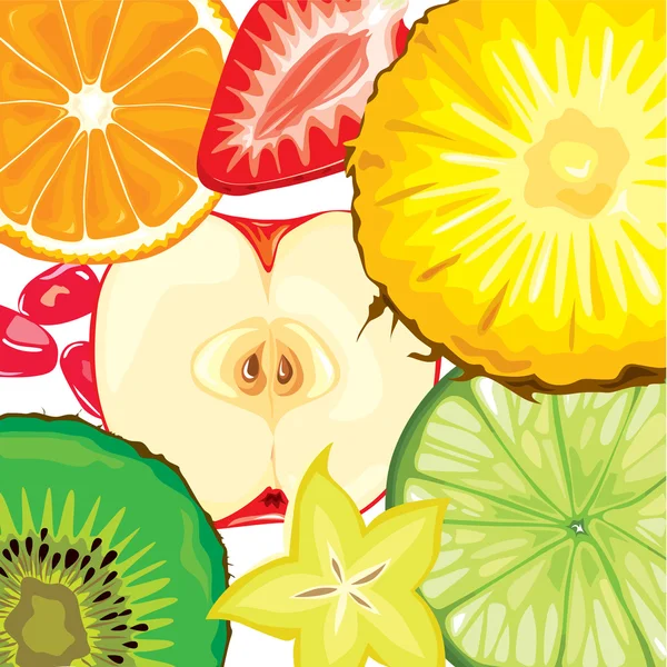 水果混合料 — 图库矢量图片