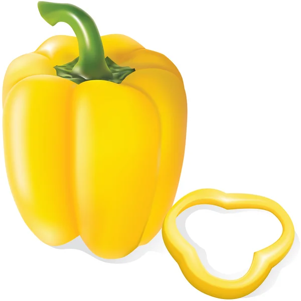 Jemná žlutá paprika — Stockový vektor