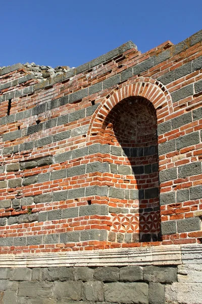 प्राचीन भिंत, पॅलेस फेलिक्स रोमुलाना, गॅमझग्राड, सर्बिया — स्टॉक फोटो, इमेज