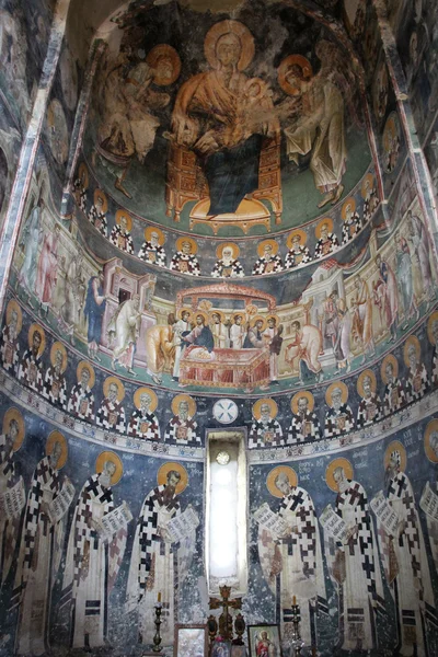 Middeleeuwse fresco's, staro nagoricane, Macedonië — Stockfoto