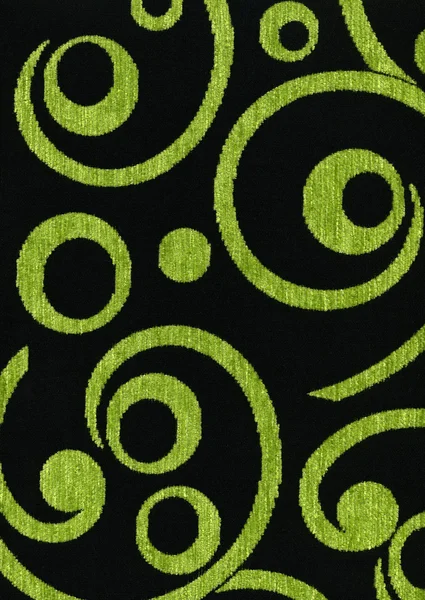 Textura de estofos preta e verde modelada — Fotografia de Stock