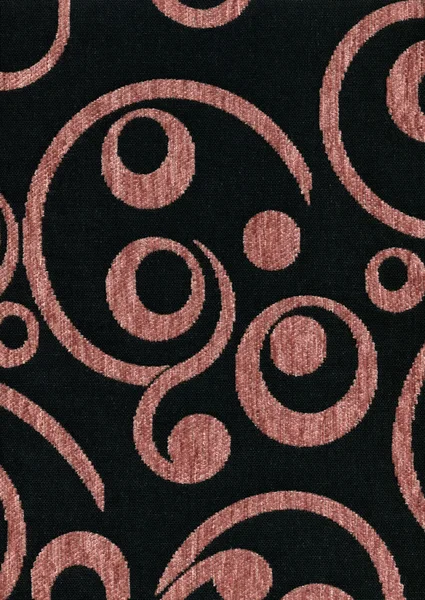 Black and dark rose patterned upholstery texture — Stock Photo, Image