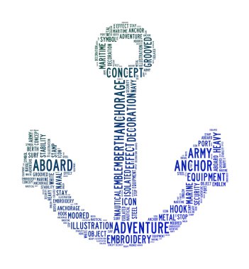 Anchor text clouds clipart