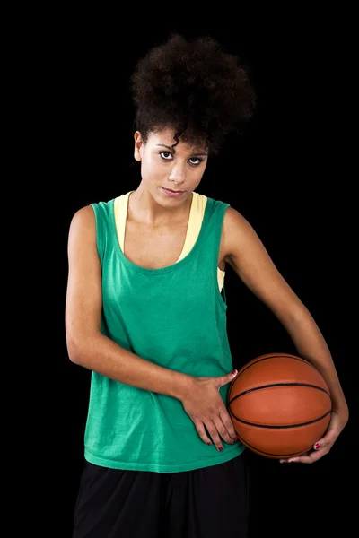 Donna con basket — Foto Stock