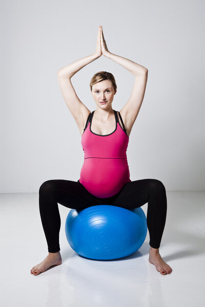 Pregnant woman meditating