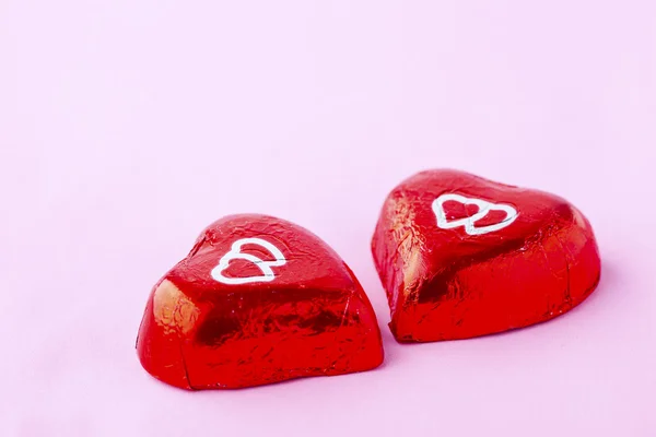 Corações de chocolate — Fotografia de Stock
