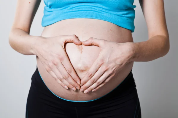 Těhotné břicho — Stock fotografie