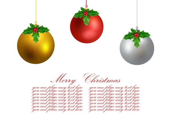 Vector greeting Christmas card — Stock Vector