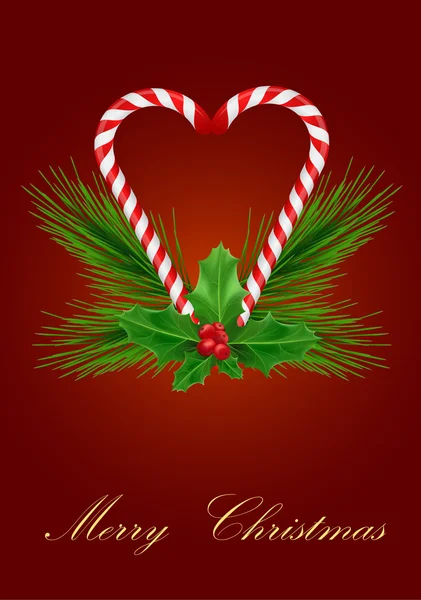 Vector greeting Christmas card — Stock Vector