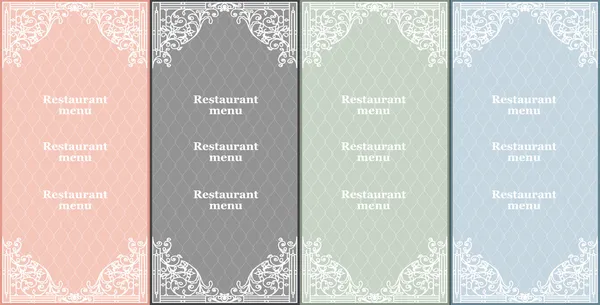 Wektor zestaw kart menu restauracji — Wektor stockowy