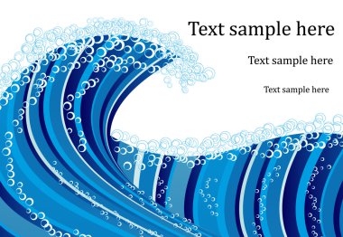 güzel soyut dalgaları vektör çizim