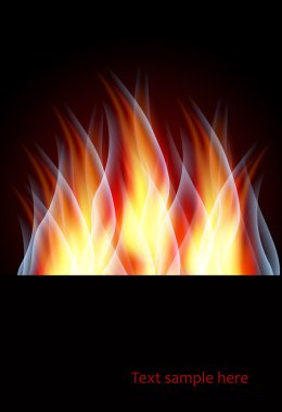 Vector burning flame clipart