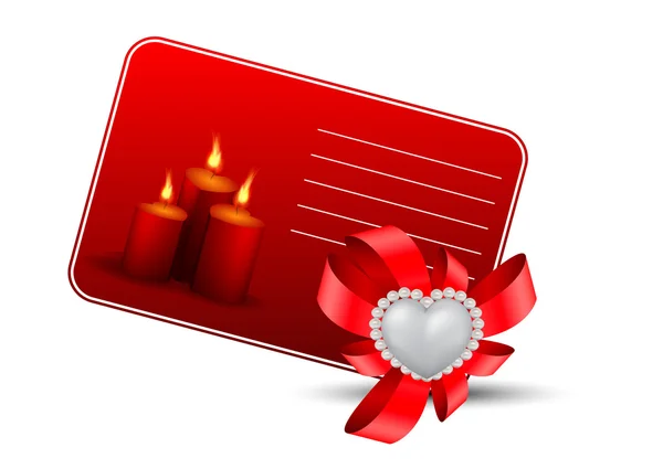 Ευχετήρια κάρτα για την ημέρα του Αγίου Βαλεντίνου διάνυσμα — Διανυσματικό Αρχείο
