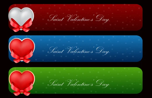 Vector conjunto de tarjetas de felicitación de San Valentín — Vector de stock