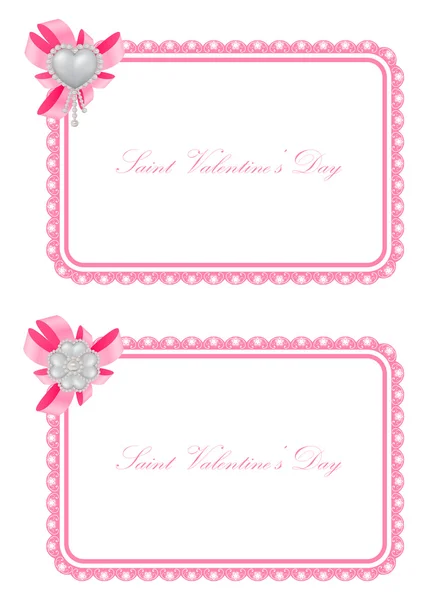 Cartes de vœux vectorielles Saint Valentin — Image vectorielle