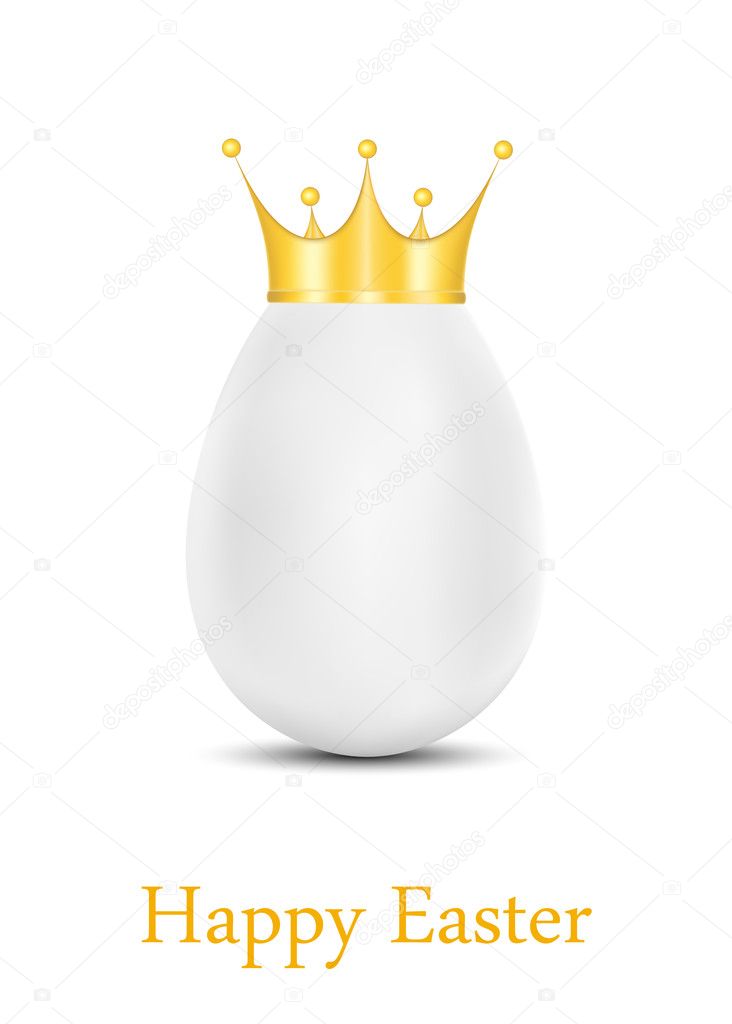 Vector greeting card with egg, dedicated to Happy Easter
