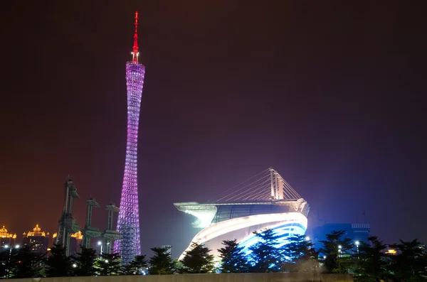 Guangzhou νέος Πύργος της τηλεόρασης, τον υψηλότερο πύργο τηλεόραση στον κόσμο — Φωτογραφία Αρχείου