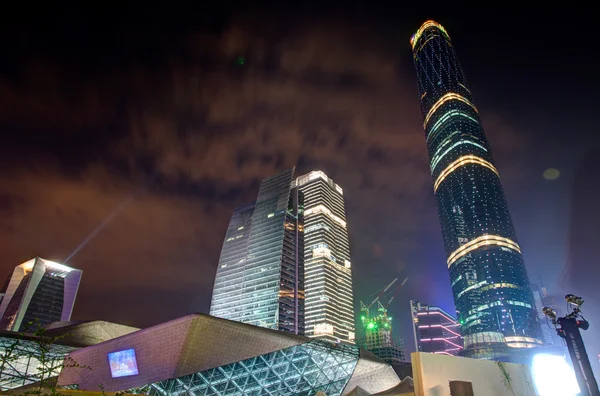 Guangzhou city noční krajina — Stock fotografie