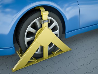 Wheel clamp clipart