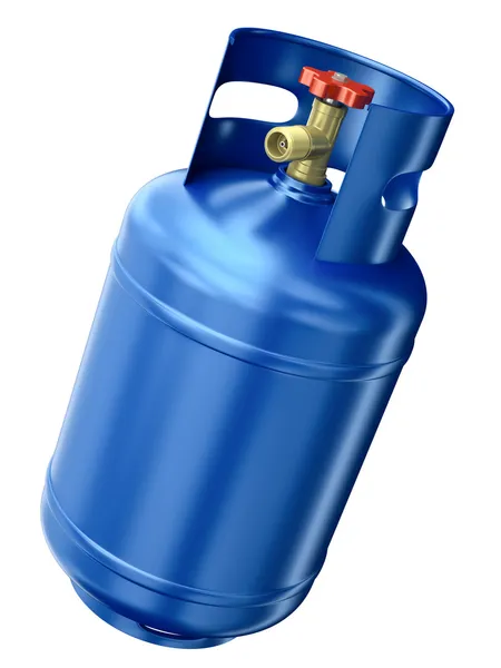 Modrý plyn kontejner — Stock fotografie