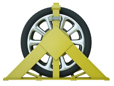 Wheel clamp clipart