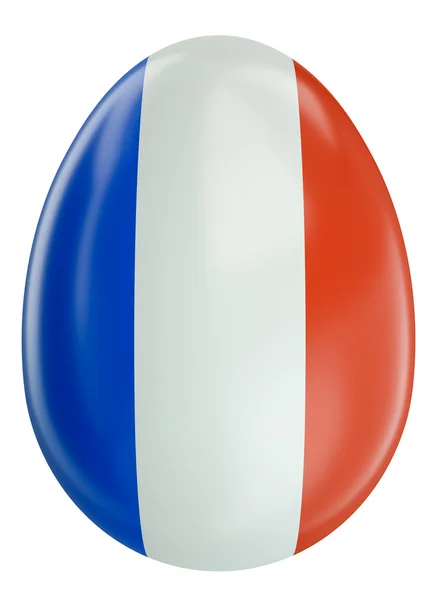 Francouzská vlajka velikonoční vajíčko — Stock fotografie