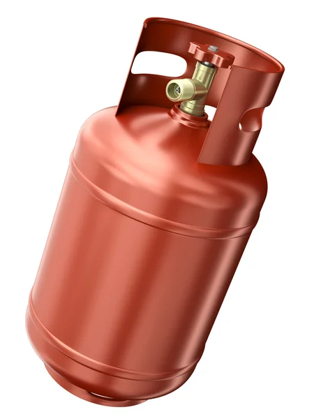 Roter Gasbehälter — Stockfoto