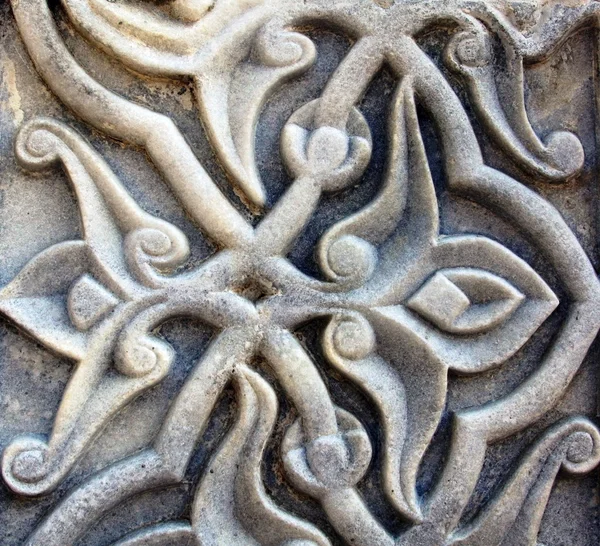 Arabische stenen gravures in ulu camii in bursa, Turkije Stockfoto
