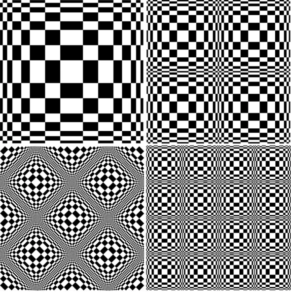 Conjunto de patrón abstracto en blanco y negro — Archivo Imágenes Vectoriales
