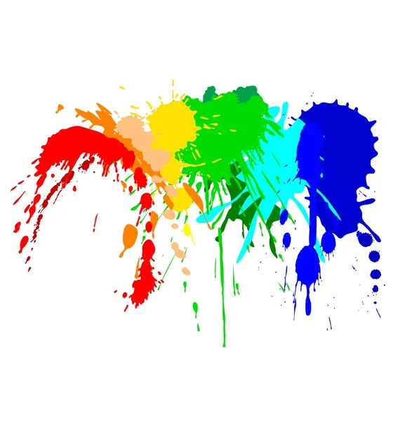 stock vector Color ink splash on the white