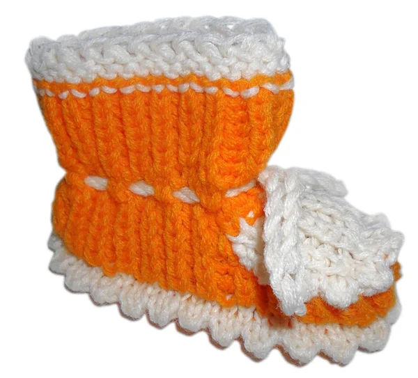 手工编织婴儿袜 — 图库照片
