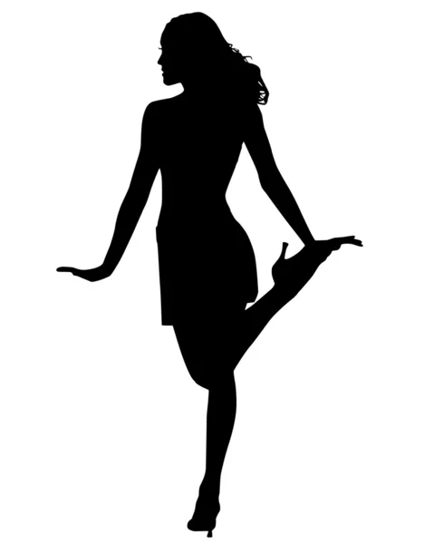 Σιλουέτα της γυναίκας του χορού — Διανυσματικό Αρχείο