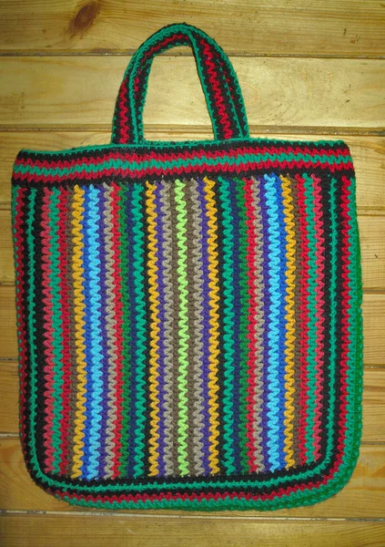 Bolso de punto hecho a mano Vintage — Foto de Stock