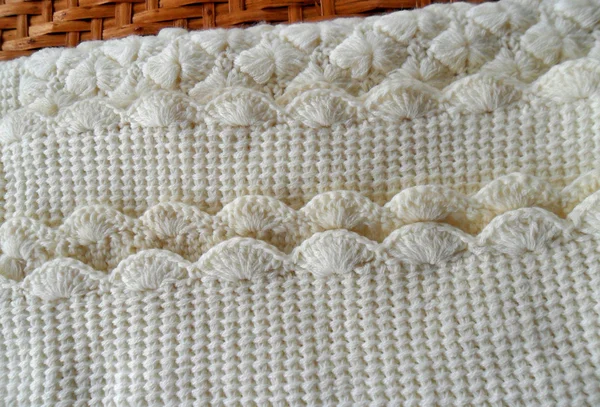 Hand knitted baby cover — Stock Photo, Image