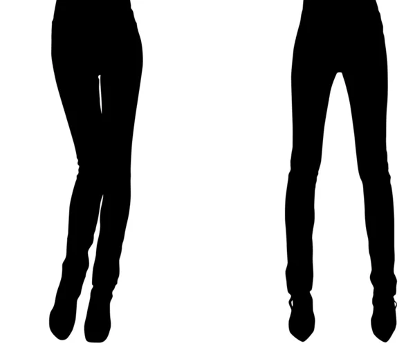 Silhouette d'une femme élégante faible — Image vectorielle