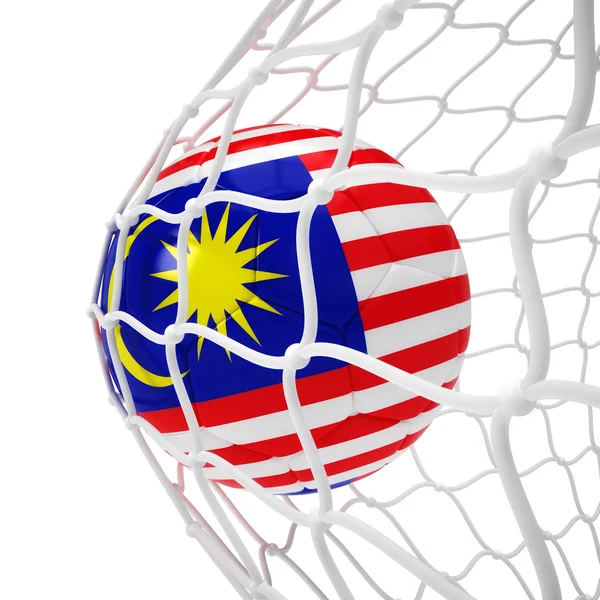 ネット内マレーシア サッカー ボール — ストック写真