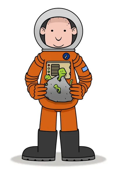 Astronaut & utlänningar — Stockfoto